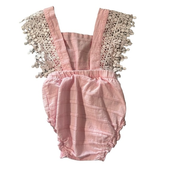 BoHo Lace | One Piece Infant Romper | Muslin Bodysuit | Smash Cake Outfit - Picture 2 of 4